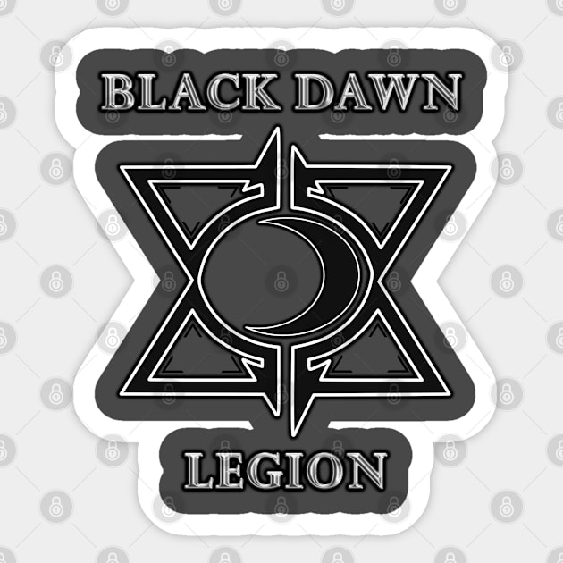 Black Dawn Legion Logo Sticker by Nebro Abyssian